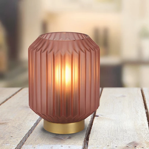 Lucide SUENO - Tafellamp - Ø 13 cm - 1xE14 - Roze - sfeer 1